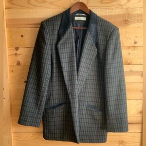 Vintage‎ Plaid Wool Blazer